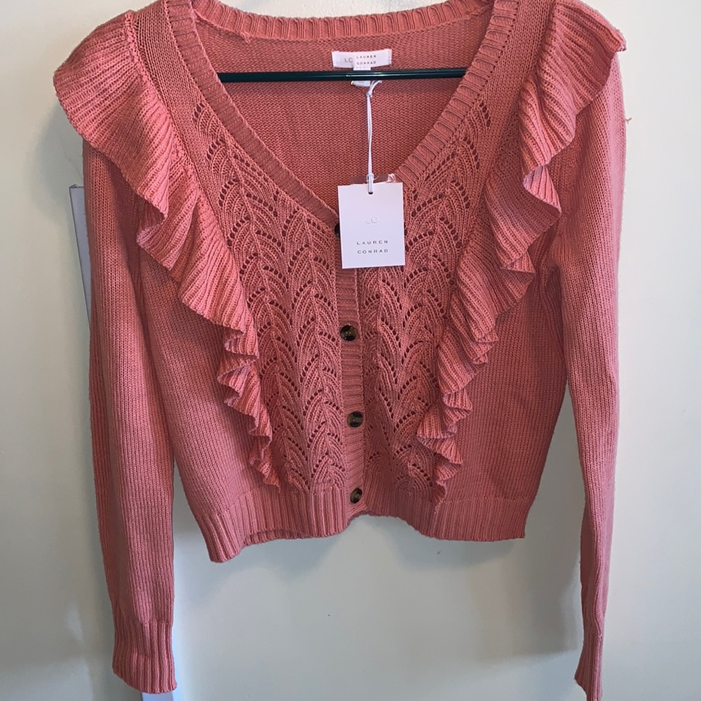 Lauren Conrad Button Down Knit Blouse